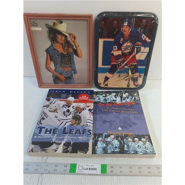 Assorted- Clock (Teemu Selanne), Picture (Tanya Tucker), Books (Toronto Maple Leafs)