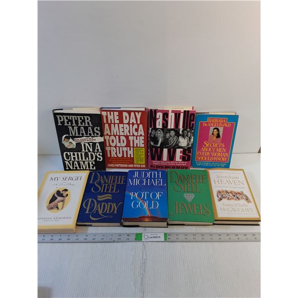 (9) Books- Multiple Title/Author- Danielle Steel, Peter Maas, etc