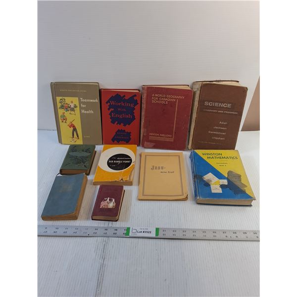 (10) Vintage Books- Multiple Title/Author- German Religious, English Textbooks