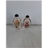 Image 2 : (2) Traditional Chinese Snuff Bottles with Case- Reverse Painred