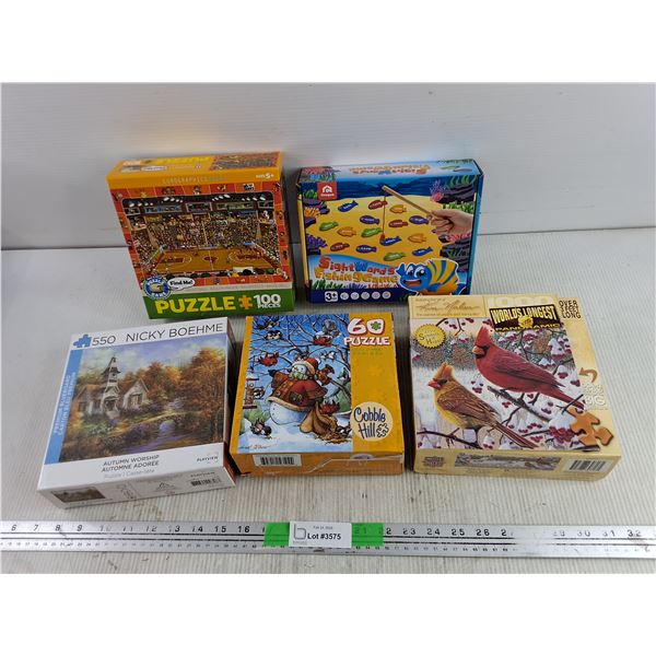 Sight Words Fishing Game, Assorted Jigsaw Puzzles