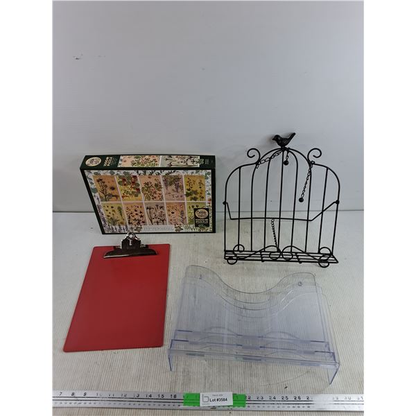 Cobble Hill 1000 Piece Jigsaw Puzzle, Clipboard, Book Stand, File Organizer