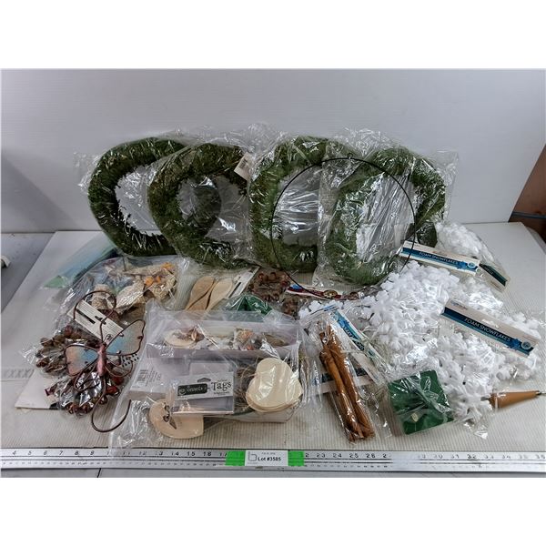 Assorted Decorations and Craft Supplies