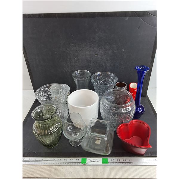 Assorted Ceramic & Glass Vases and Planters - PICK UP