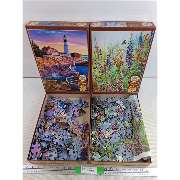 (2) Cobble Hill 275 Piece Jigsaw Puzzles