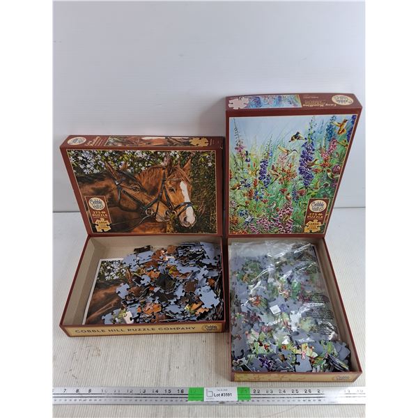 (2) Cobble Hill 275 Piece Jigsaw Puzzles