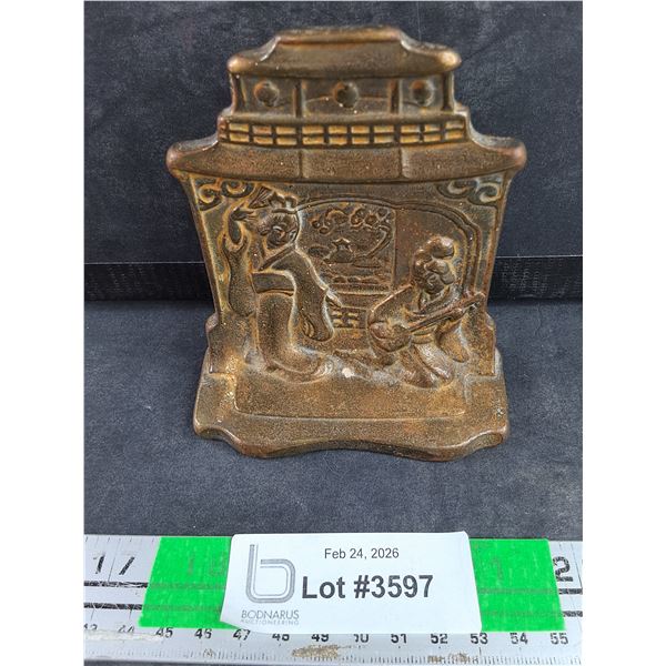 Antique Cast Metal Asian Decorative Shrine