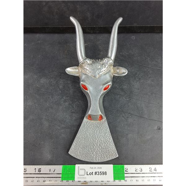 Vintage Bull Head Cast Metal Boot Jack