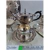 Image 4 : Silverplate Tea and Cream & Sugar Serving Set, Silversmith's Gloves, Dry Silver Polish