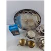 Image 7 : Silverplate Tea and Cream & Sugar Serving Set, Silversmith's Gloves, Dry Silver Polish