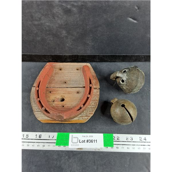Antique Horse Shoe & Cow Bells