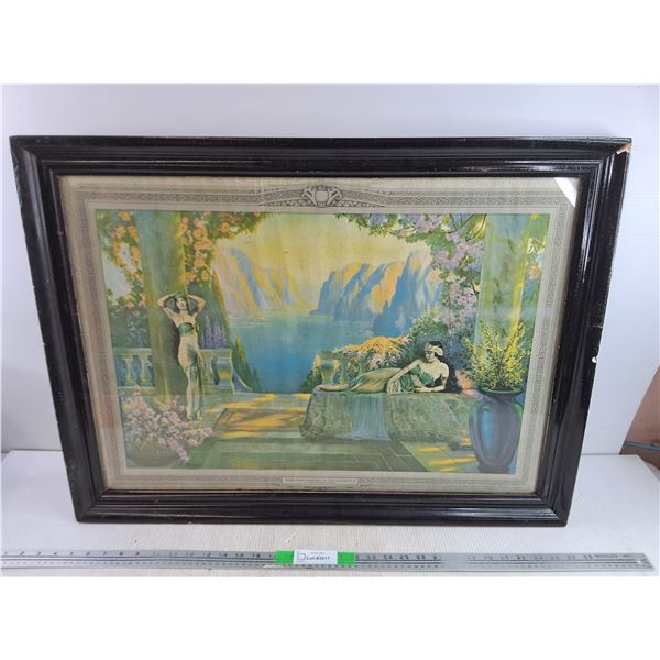 Wooden Framed When Poets Dreamed of the Golden Age Wall Art Print 32" x 24", PICKUP ONLY
