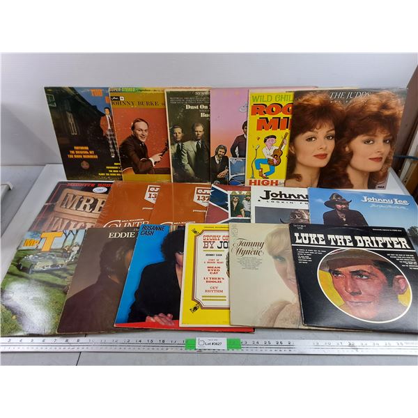 Assorted Vinyl Records - Luke The Drifter, Johnny Lee, Alabama