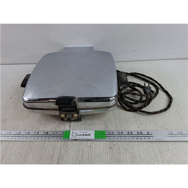 Vintage Sunbeam Waffle Maker - Powers On, As Is