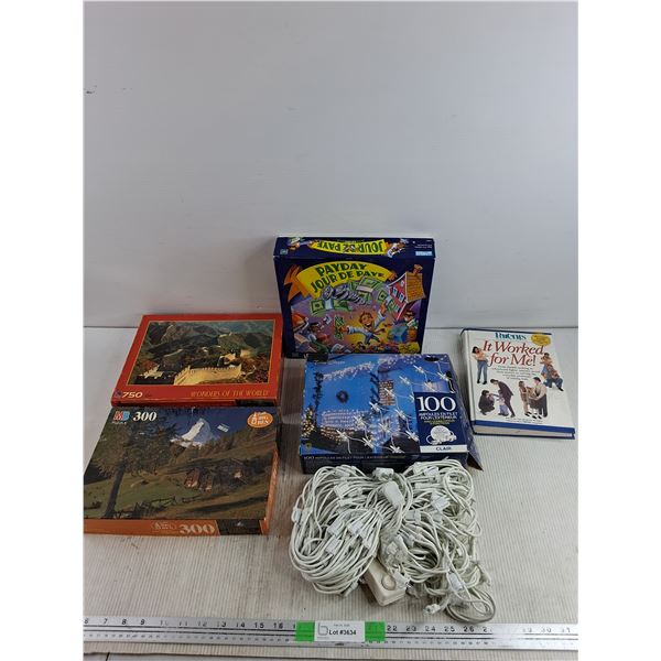 Christmas Tree Lights - Powers On, As Is, Payday Game, Jigsaw Puzzles, Parent's Magazines Book