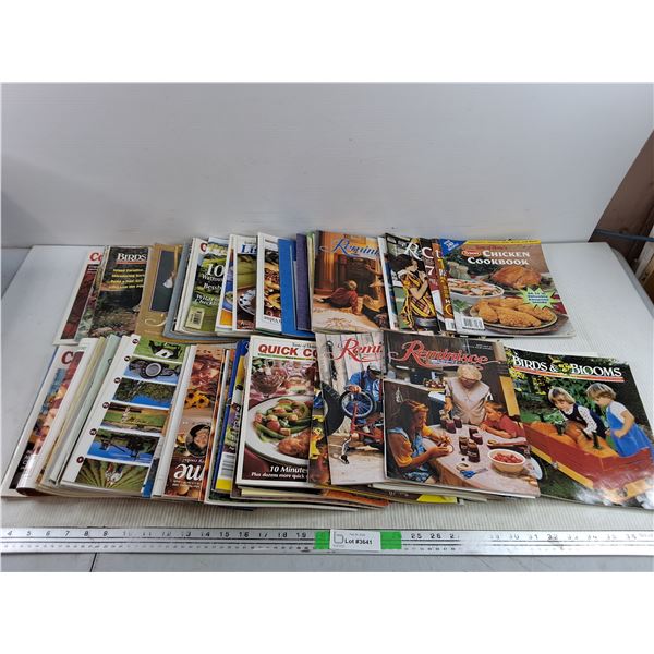 Assorted Magazines - Birds & Bloom, Tyson Chicken Cookbook, Reminisce