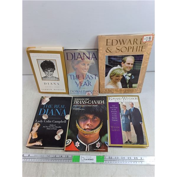 Assorted Books - The Real Diana, Edward & Sophie, Traveling the Trans-Canada