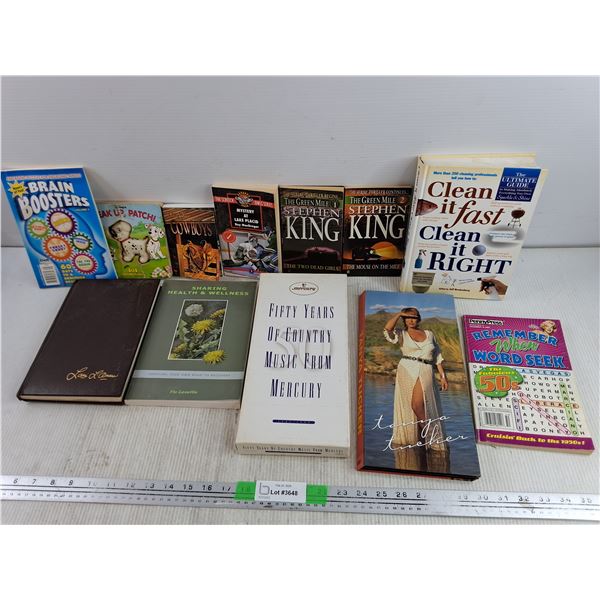 Mercury & Tanya Tucker CD Collections, Assorted Books - Stephen King, Roy MacGregor, Brain Boosters
