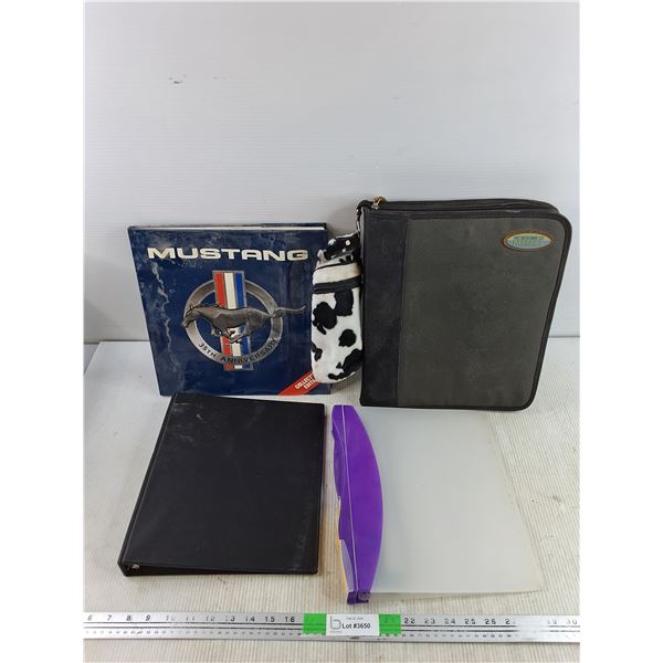 (3) File Binders, Mustang Collectors Edition Book