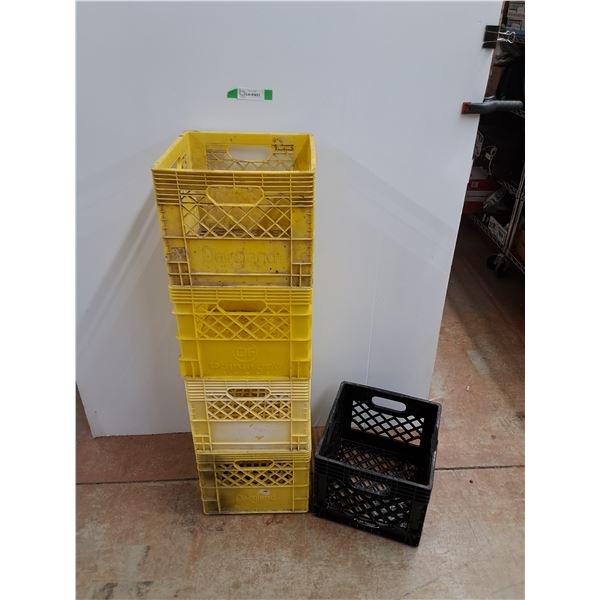 *(5) Milk Crates 13" x 11" x 11", PICKUP ONLY