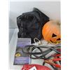 Image 2 : Booster Cables, Light Up Halloween Pumpkin, Candlesticks, Scraper, First Aid Kit, Misc