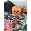 Image 3 : Booster Cables, Light Up Halloween Pumpkin, Candlesticks, Scraper, First Aid Kit, Misc