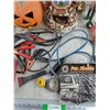 Image 5 : Booster Cables, Light Up Halloween Pumpkin, Candlesticks, Scraper, First Aid Kit, Misc