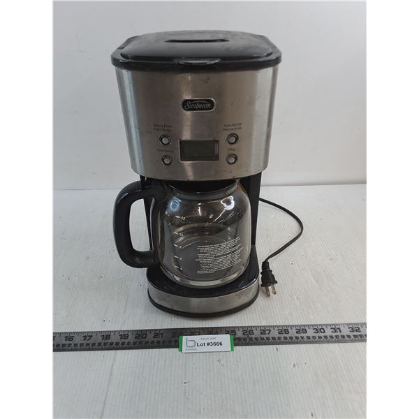 Sunbeam Stainless Steel 12-Cup Coffee Maker - Powers On - PICK UP