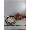 Image 1 : String Light Decor (21" Wreath & Poinsettia Basket) - Both Tested - PICK UP