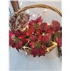 Image 2 : String Light Decor (21" Wreath & Poinsettia Basket) - Both Tested - PICK UP