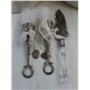 Image 4 : (2) Stock Pots, Egg Beaters, "Western" Candle, Cake Server, Platters - PICK UP