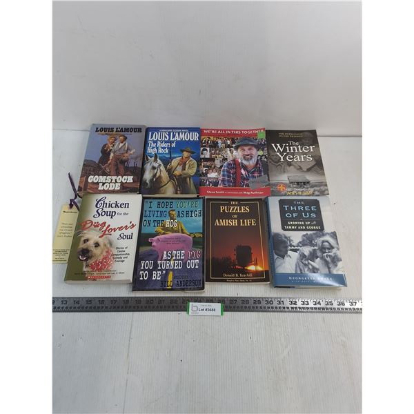 (8) Books (Louis L'Amour, Chicken Soup Dog Lovers, Red Green)