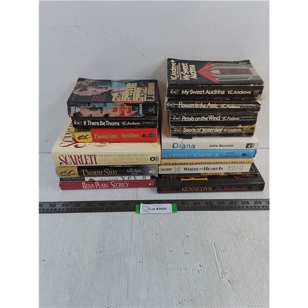 (17) Books (Danielle Steele, V.C. Andrews, Belva Plain)