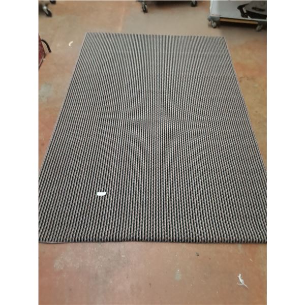 * New 9' x 6' Area Rug w/Non-Slip Backing (Green/Gray/Pink Pattern)- PICK UP ONLY