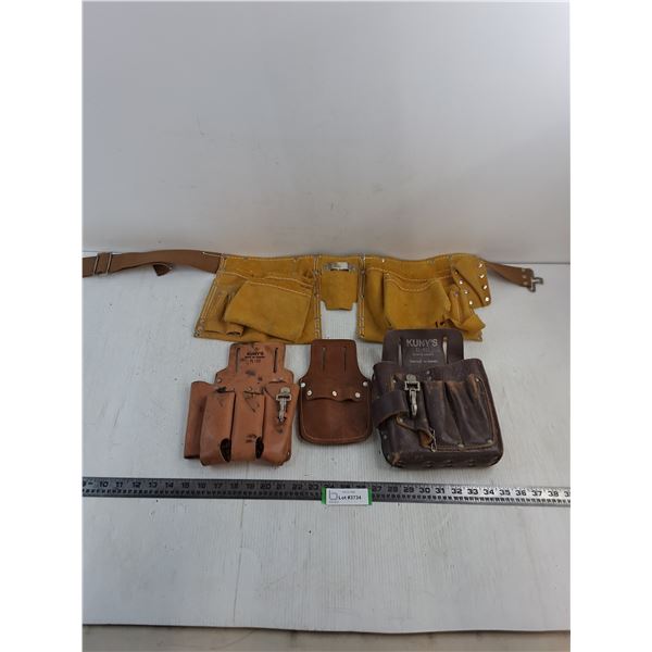(4) Leather Tool Pouches