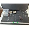 Image 1 : Jewelry- Necklaces & Earrings and Plastic Storage Case