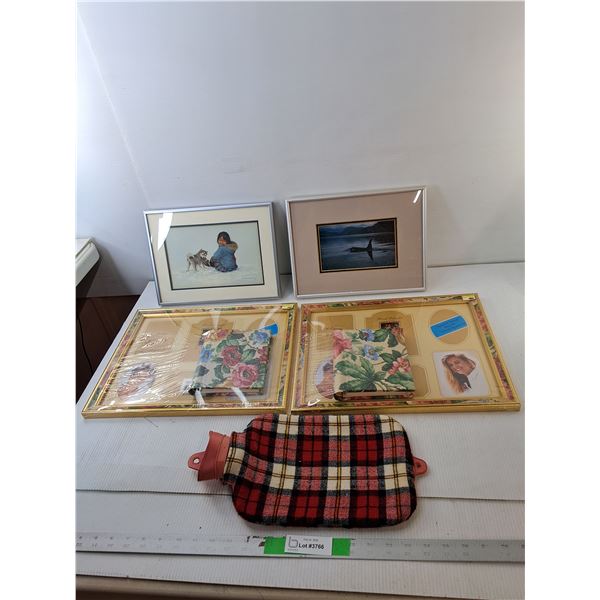 Photo Frames 15.25" x 12.25", Eskimo & Whale Paintings, Hot Water Bottle- Pickup Preferred