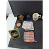 Image 3 : Coasters, Jellyfish Paperweight, Vintage Magnifying Glass, Misc - PICK UP