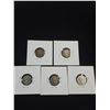Image 2 : (5) Canadian 1967 Silver Dimes