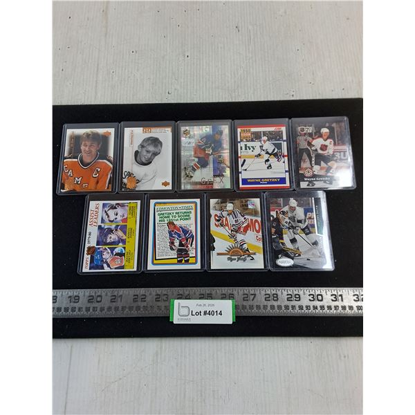 (9) Assorted Wayne Gretzky Collector Cards - Unauthenticated