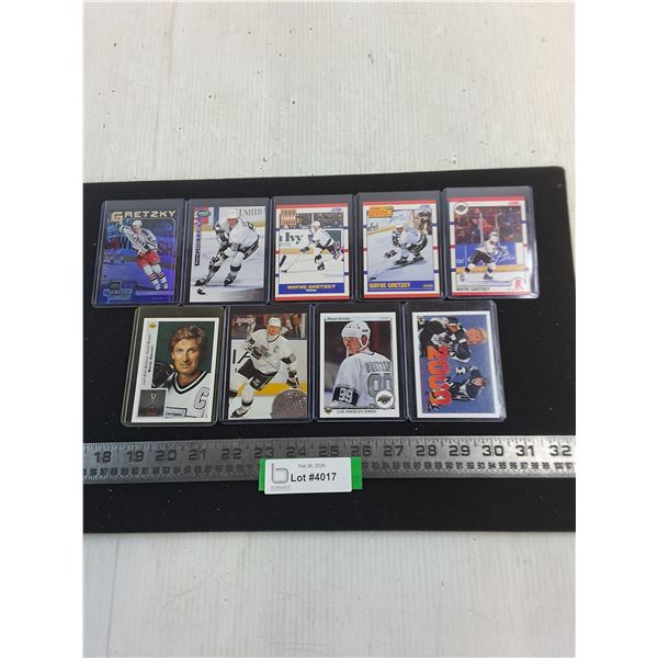 (9) Assorted Wayne Gretzky Collector Cards - Unauthenticated