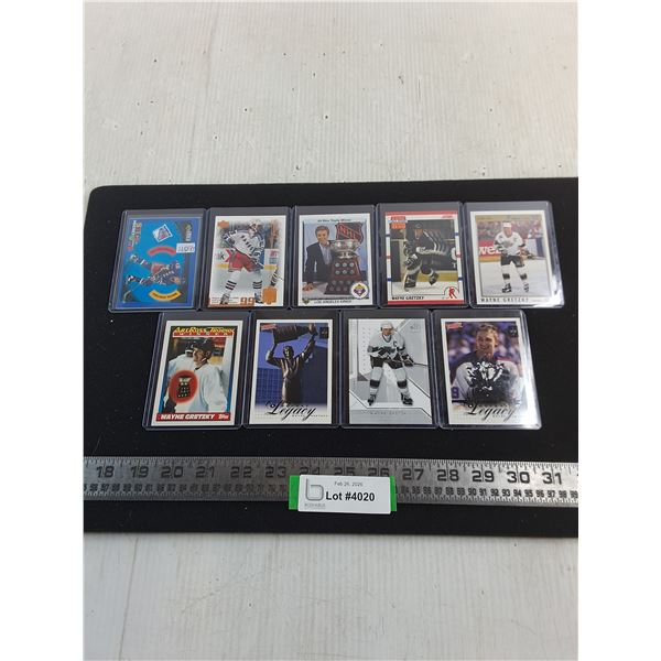 (9) Assorted Wayne Gretzky Collector Cards - Unauthenticated