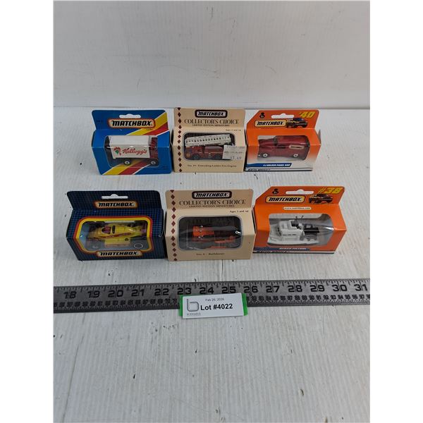 (6) NIB Matchbox Replica Vehicles