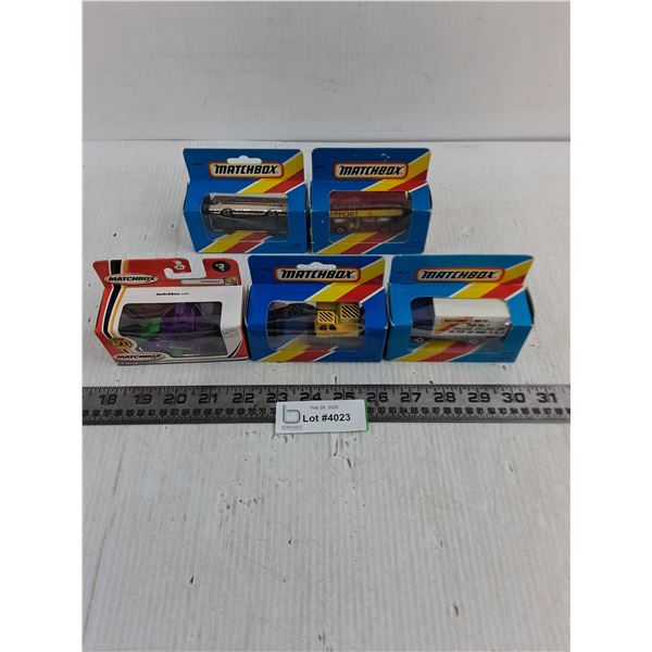 (5) NIB Matchbox Replica Vehicles