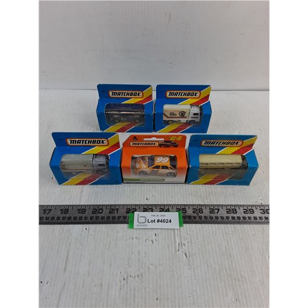(5) NIB Matchbox Replica Vehicles