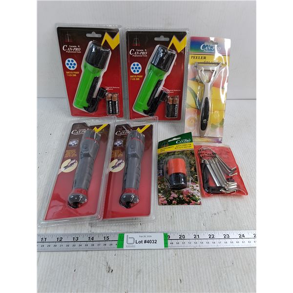 (4) Flashlights,Peeler,Connector,Hex Key Set