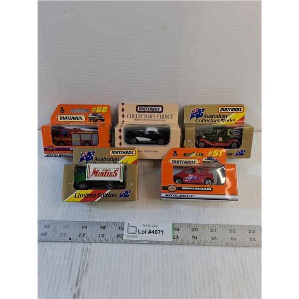 (5) Vintage Model Cars- Matchbox- Assorted