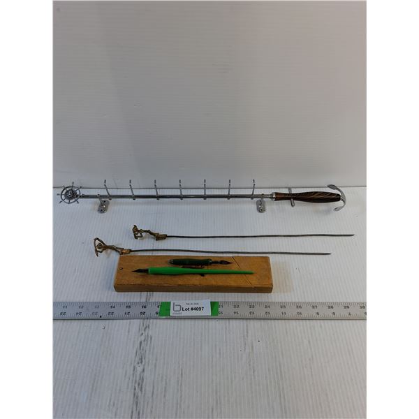 Assorted- Key Rack, Ink Dip Pens, Skewers - PICK UP