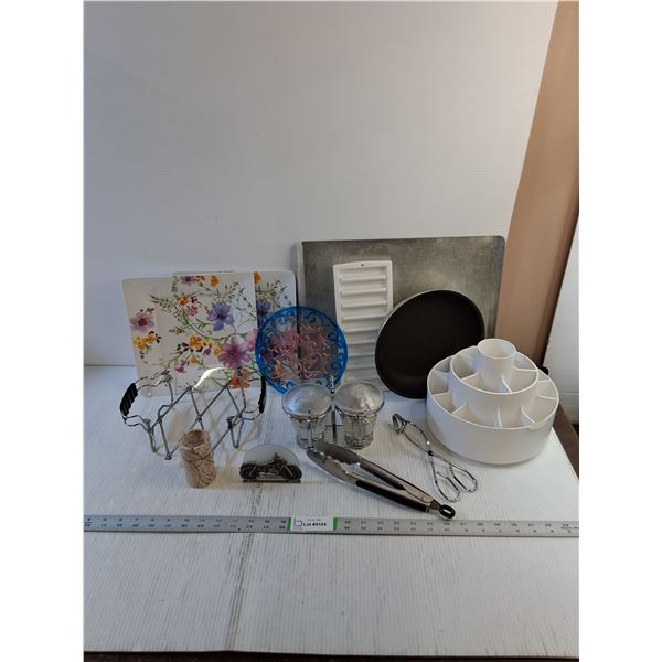 Assorted Kitchenware- Platters, Songs, etc