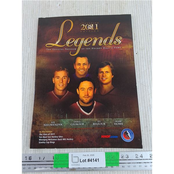 Legends The Official Program of the Hockey Hall of Fame Magazine
